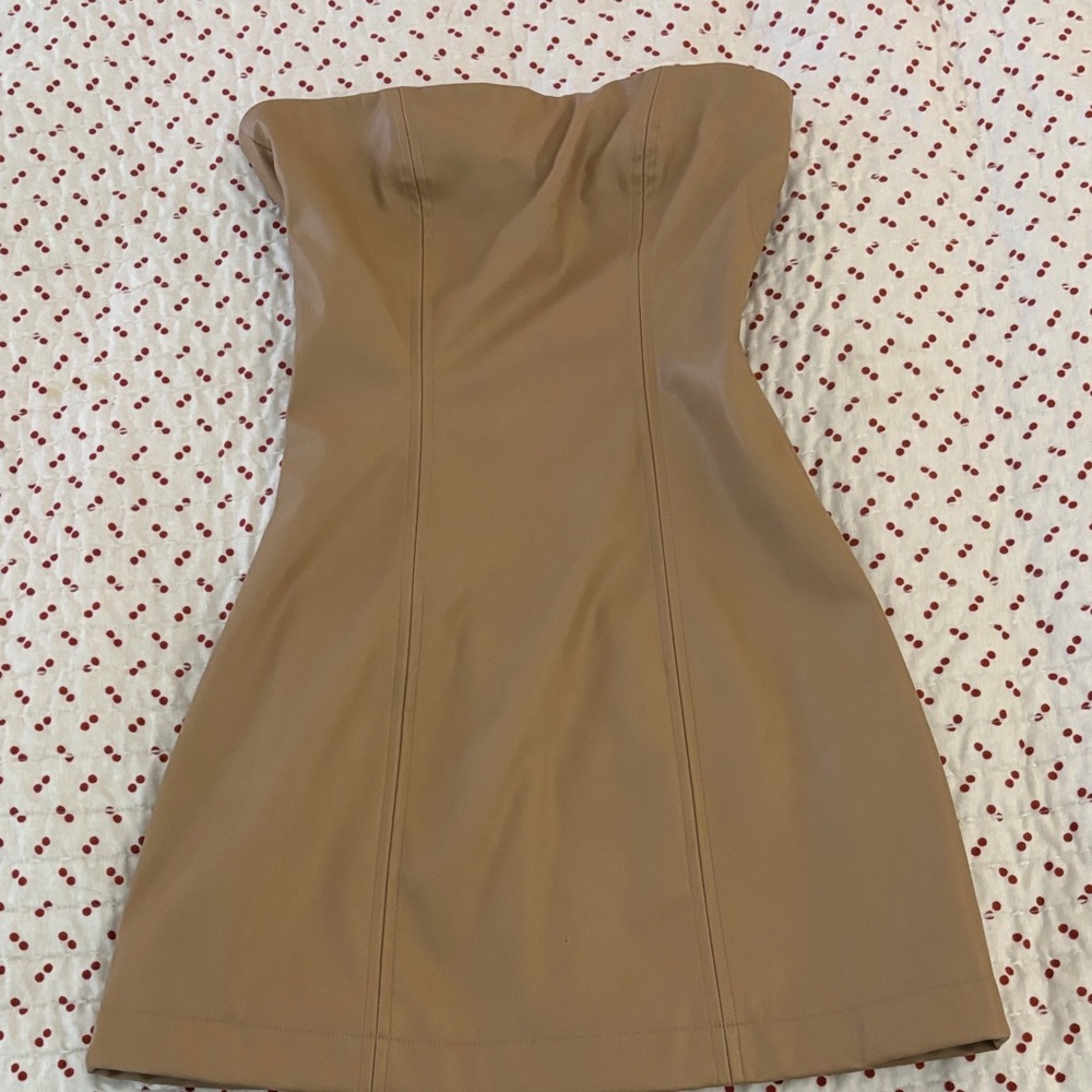 Princess Polly Strapless Tan Dress